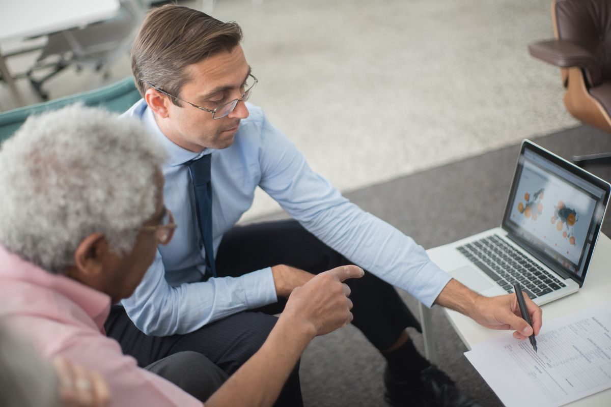 People working as a team